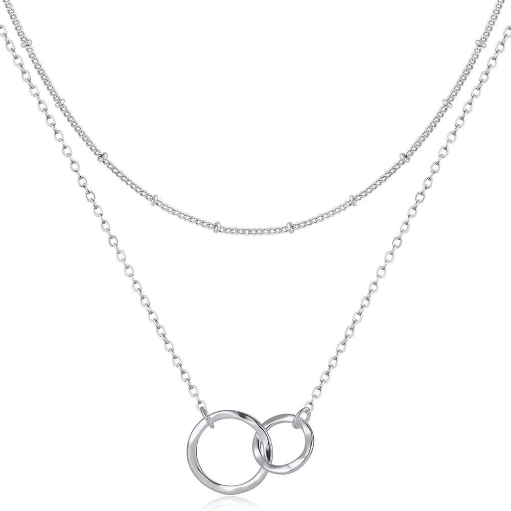Pendant Necklace Gold Choker Layered Coin Open Karma Circle Full New Crescent Mo